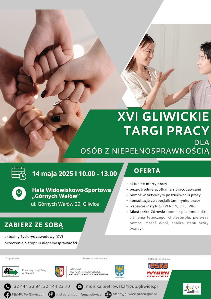 źródło: Powiatowy Urząd Pracy w Gliwicach Plakat Targów Pracy