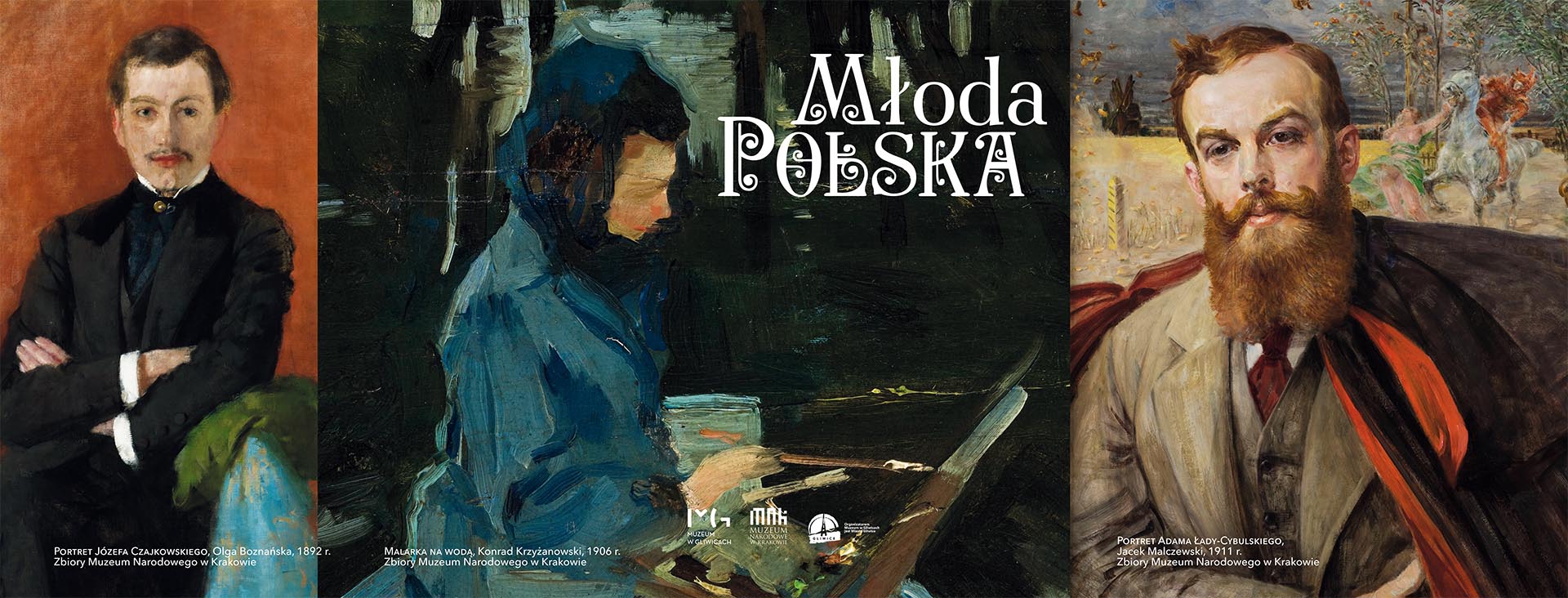 banner z obrazami napisem Młoda Polska