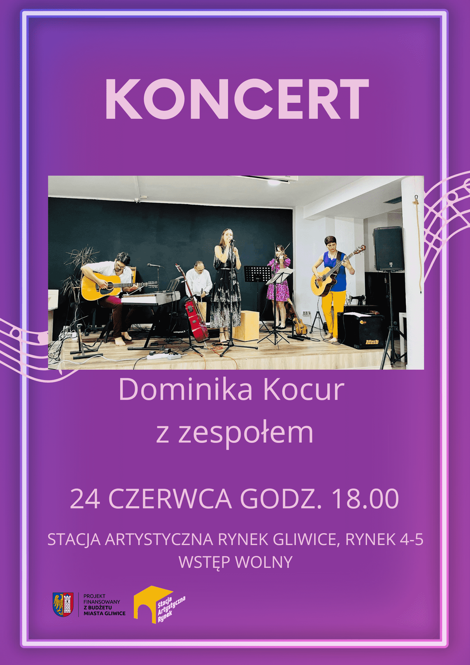 Grafika zapowiadająca koncert 