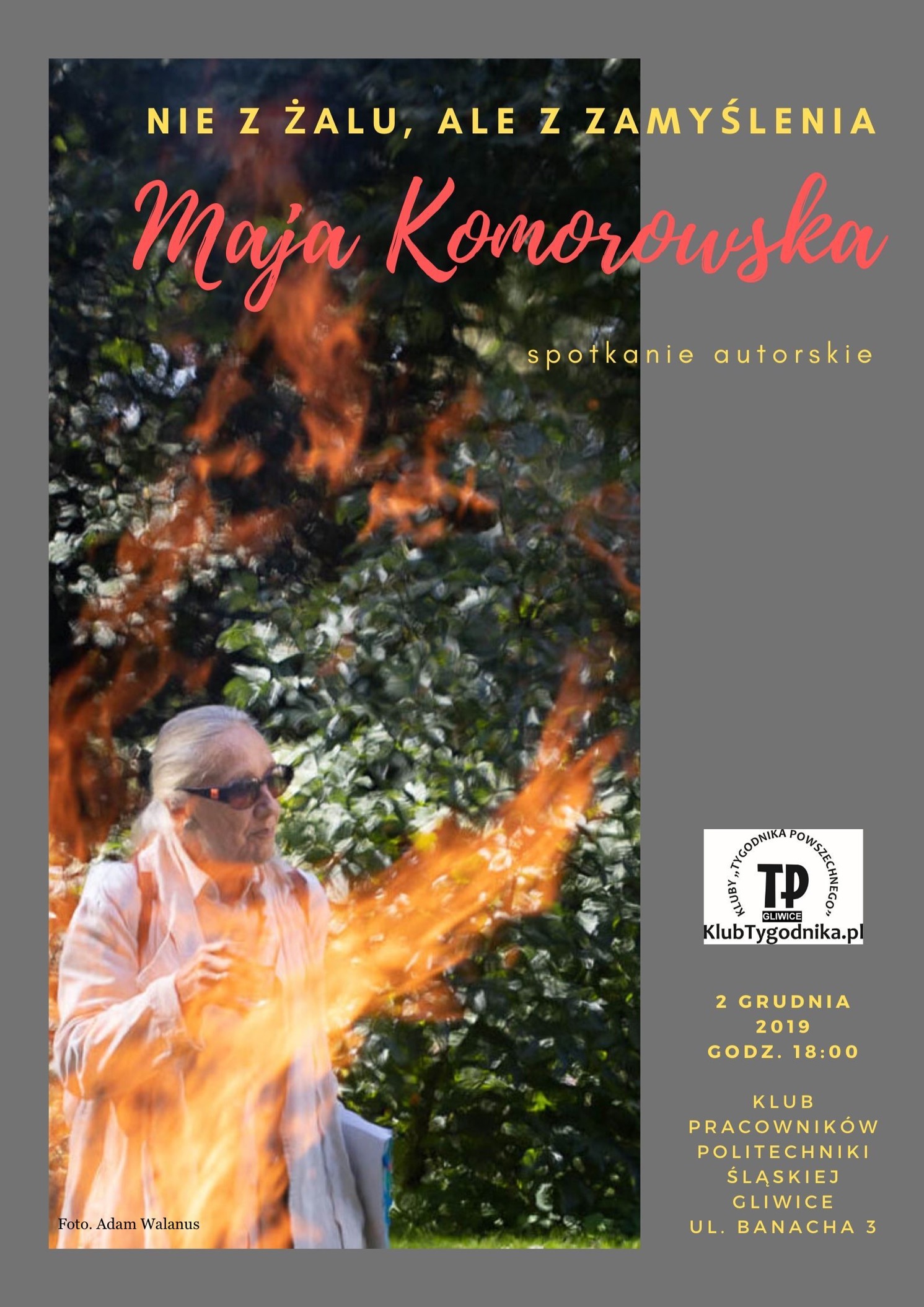 Plakat ze zdjęciem Maji Komorowskiej (foto. Adam Walanus)