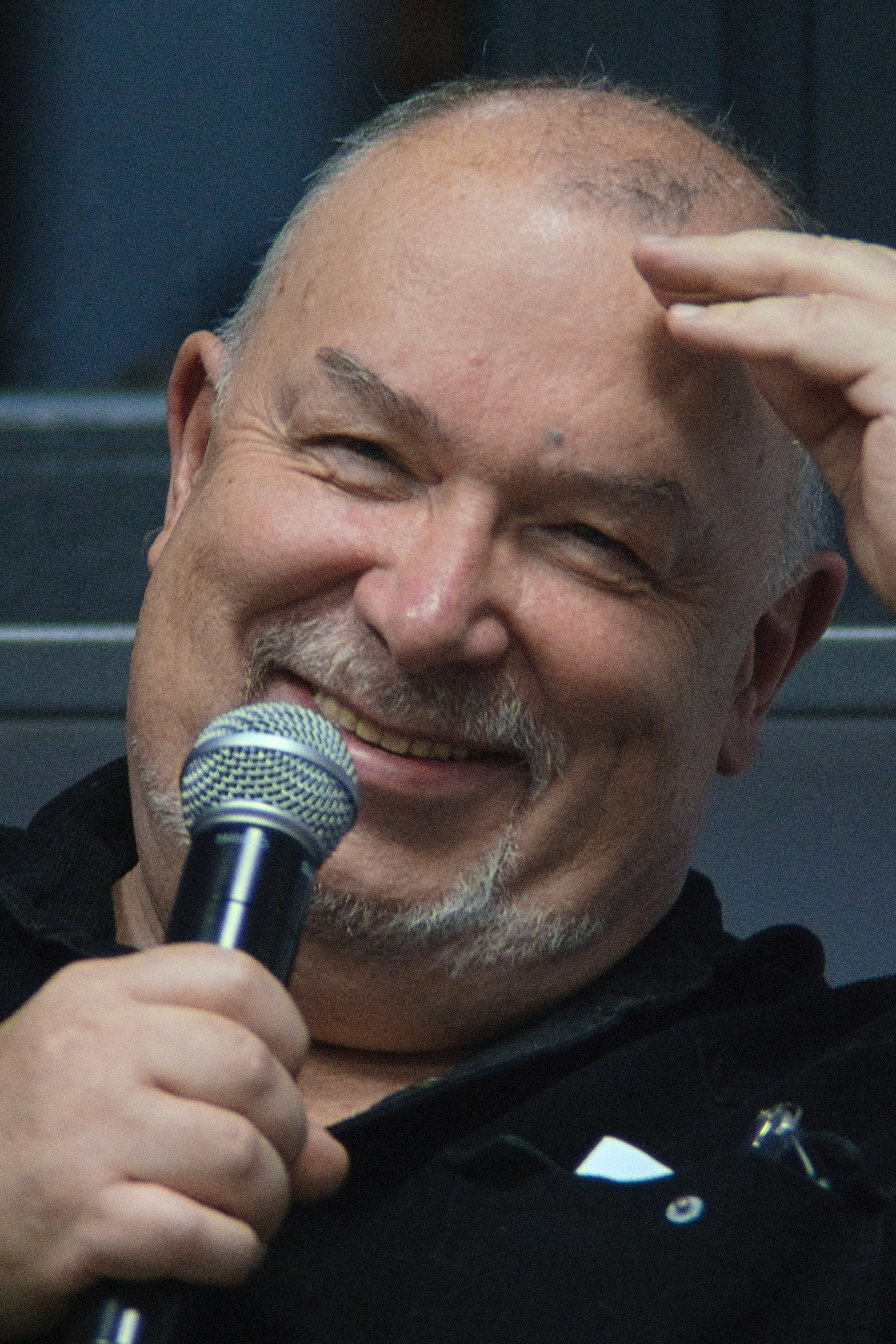 Lech Majewski z mikrofonem