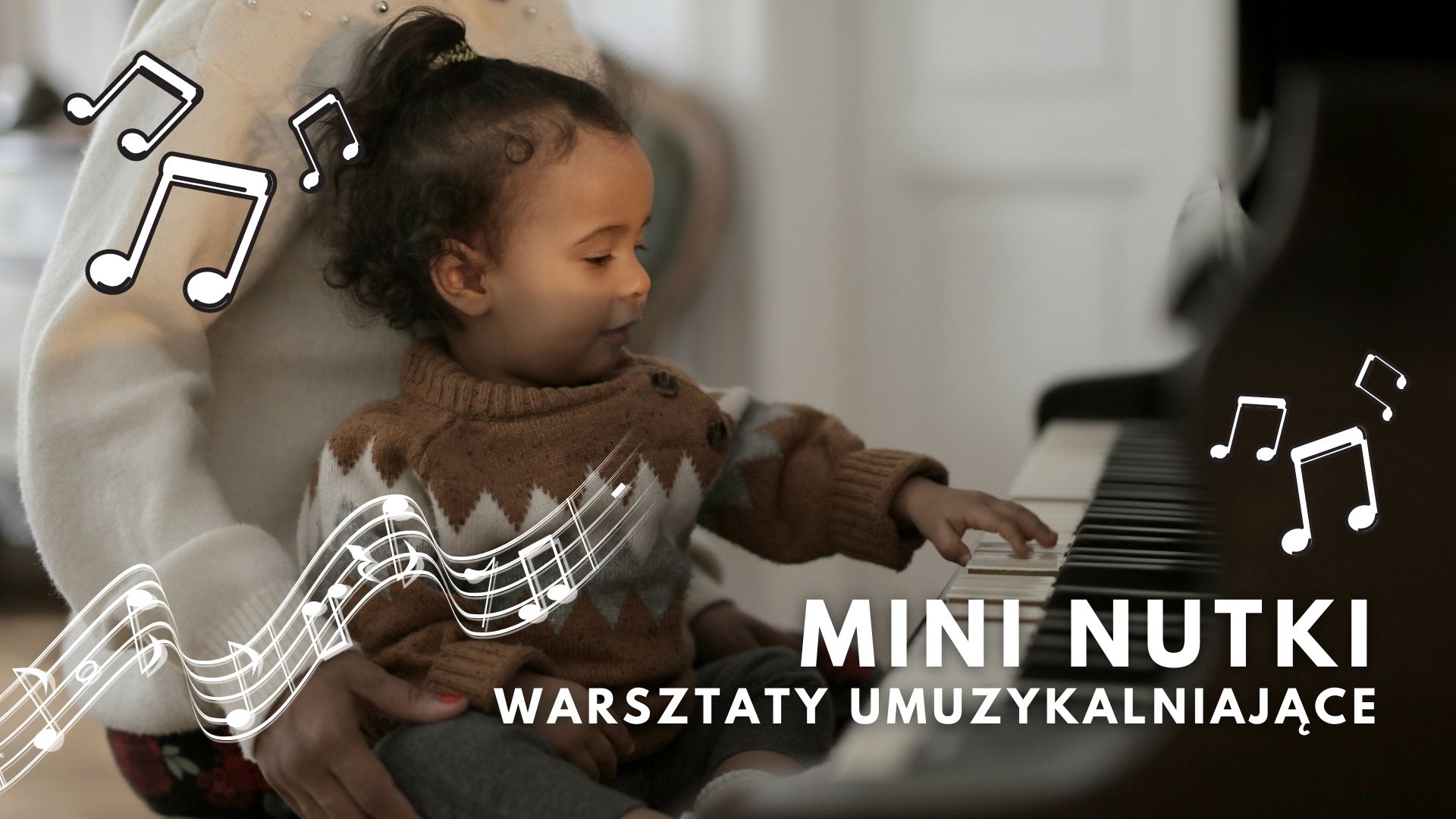 Grafika zapowiadająca warsztaty umuzykalniające dla dzieci