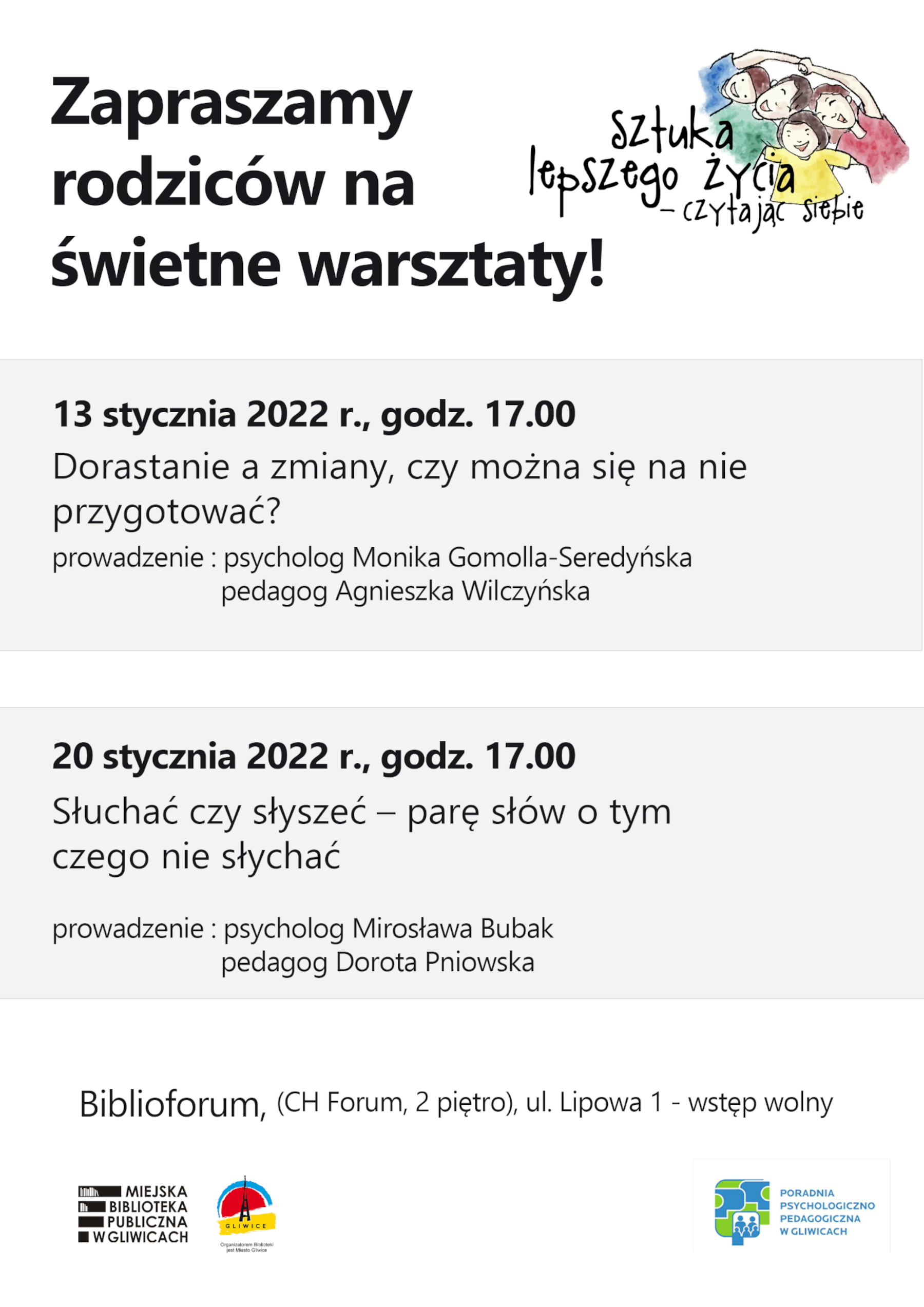 warsztaty z cyklu „Sztuka lepszego życia – czytając siebie”