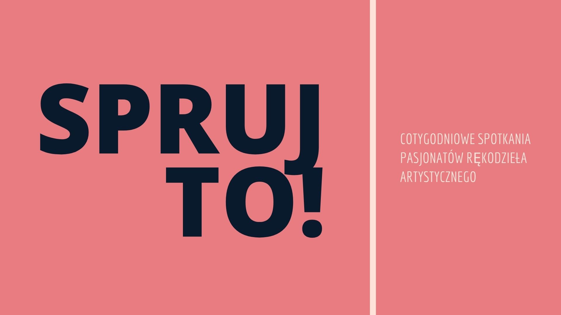 Napis "Spruj to" na różowym tle