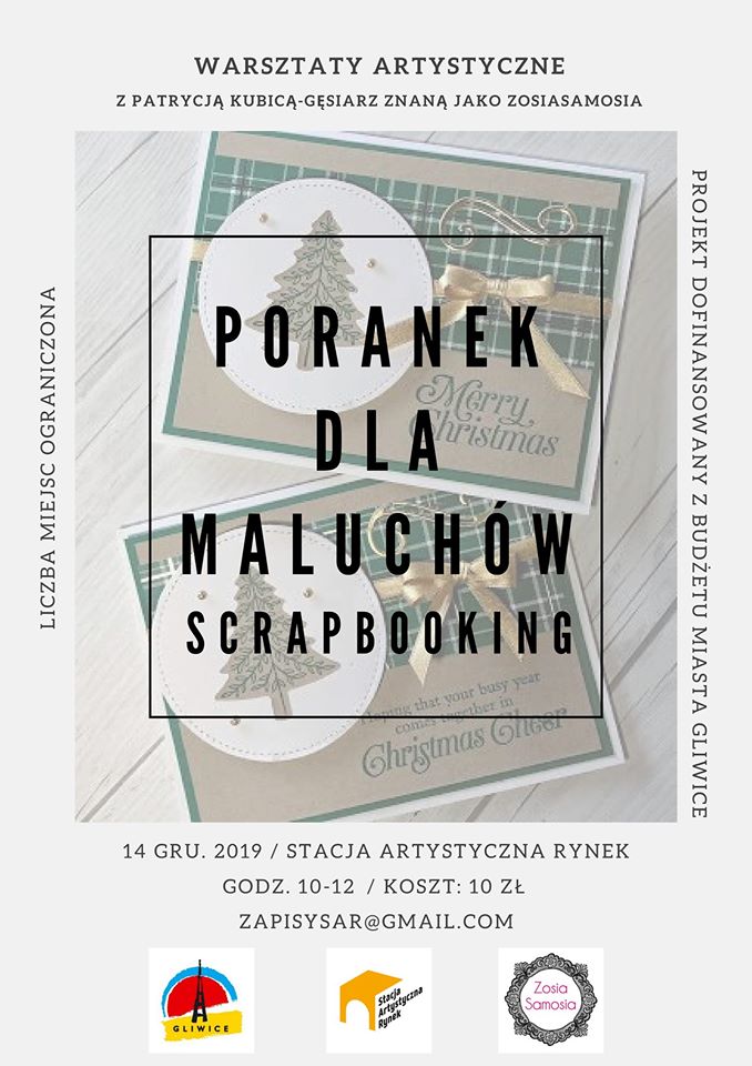 Plakat reklamujący grudniowy poranek dla maluchów