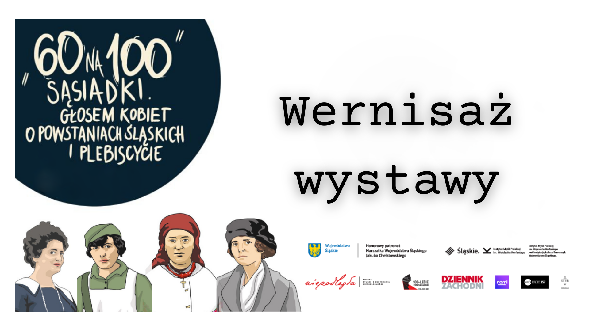 Grafika zapowiadająca wernisaż wystawy