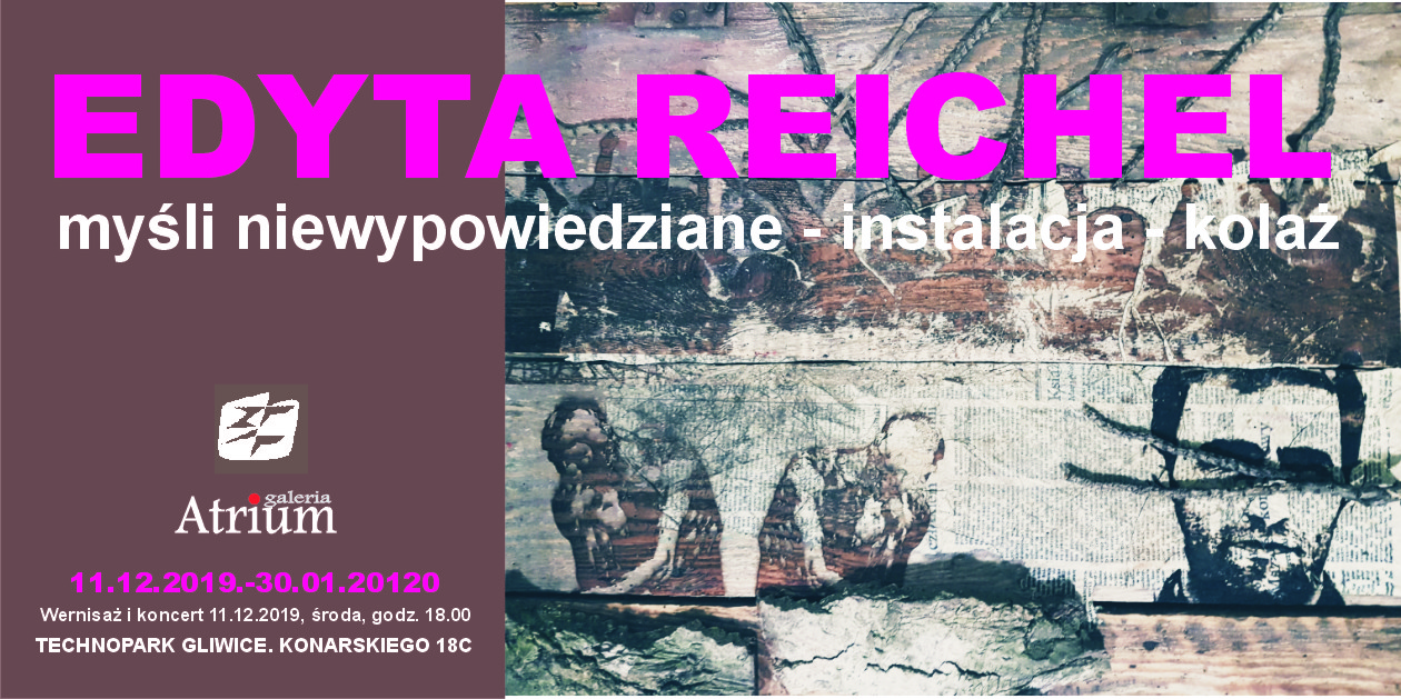 zaproszenie na wernisaż z reprodukcją pracy i informacją o miejscu i terminie wydarzenia