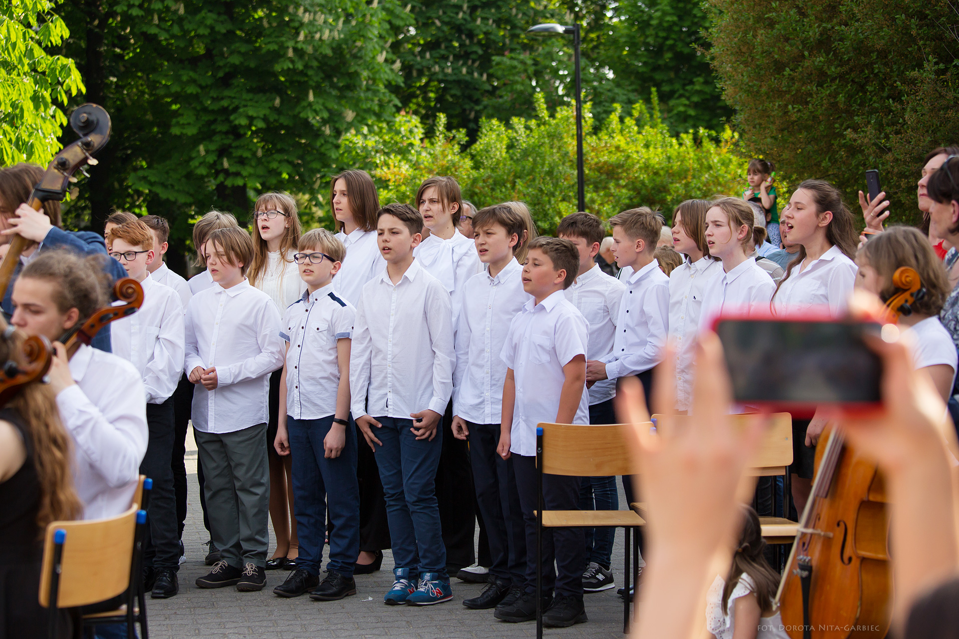 Koncert uczniów PSM w Parku Mickiewicza