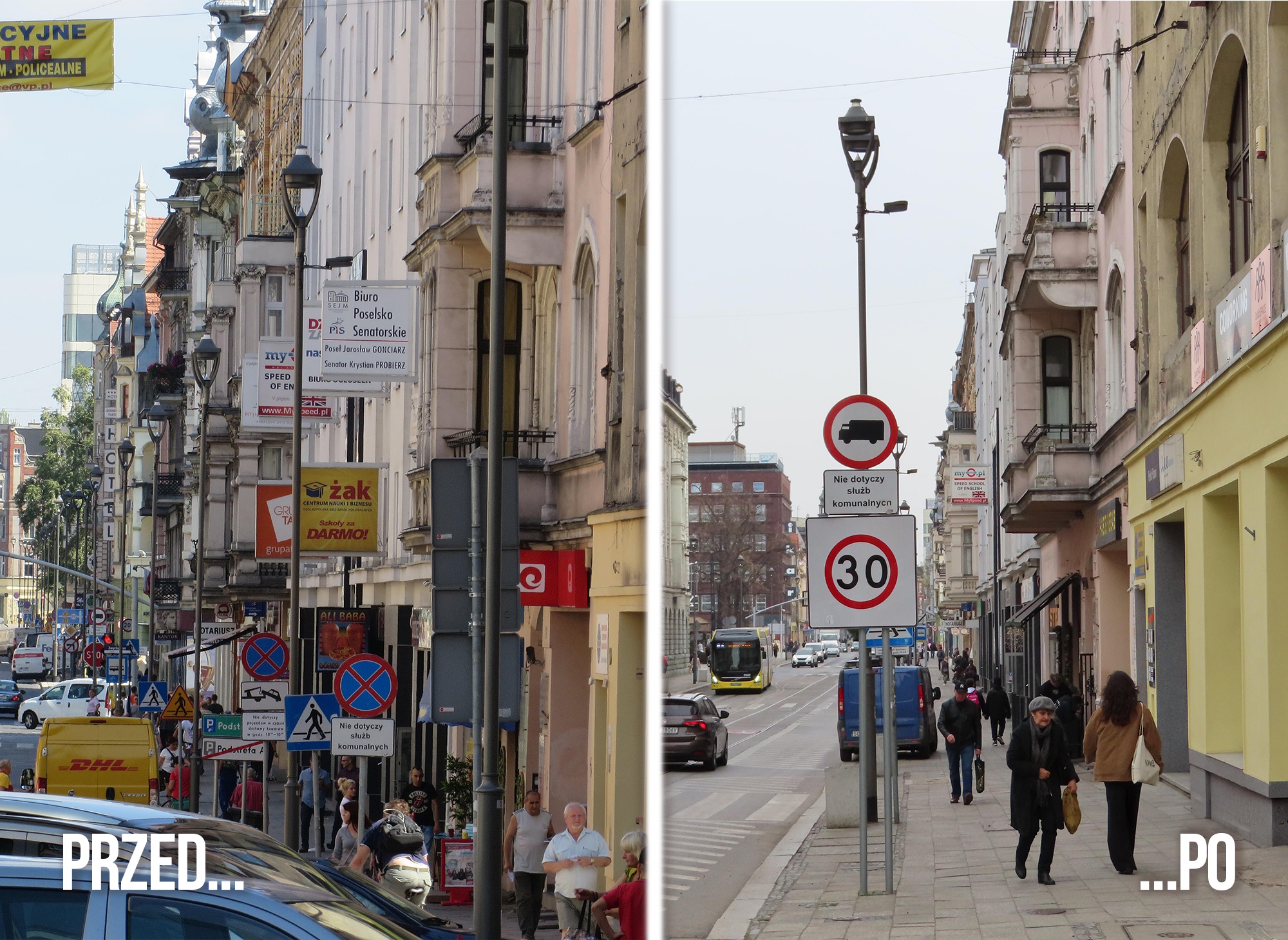 Zauważalne znikanie dzikich reklam z pejzażu Gliwic to wymierny efekt codziennej pracy służb, które systematycznie porządkują miejską przestrzeń