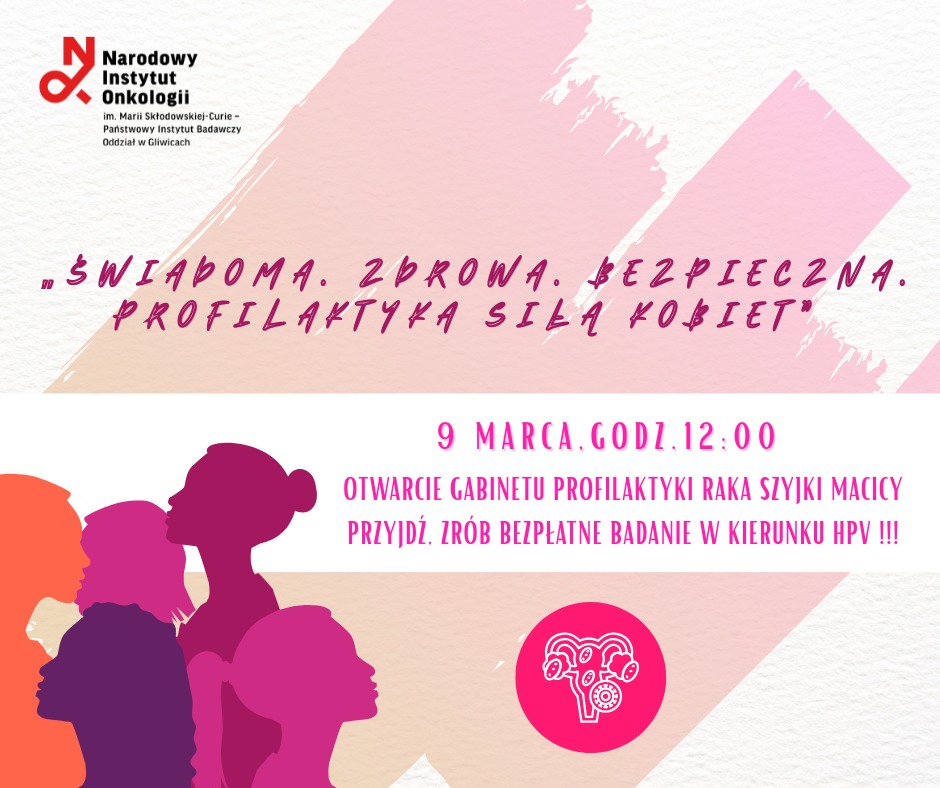 sylwetki kobiet i napis Świadoma. Zdrowa. Bezpieczna. Profilaktyka siłą kobiet