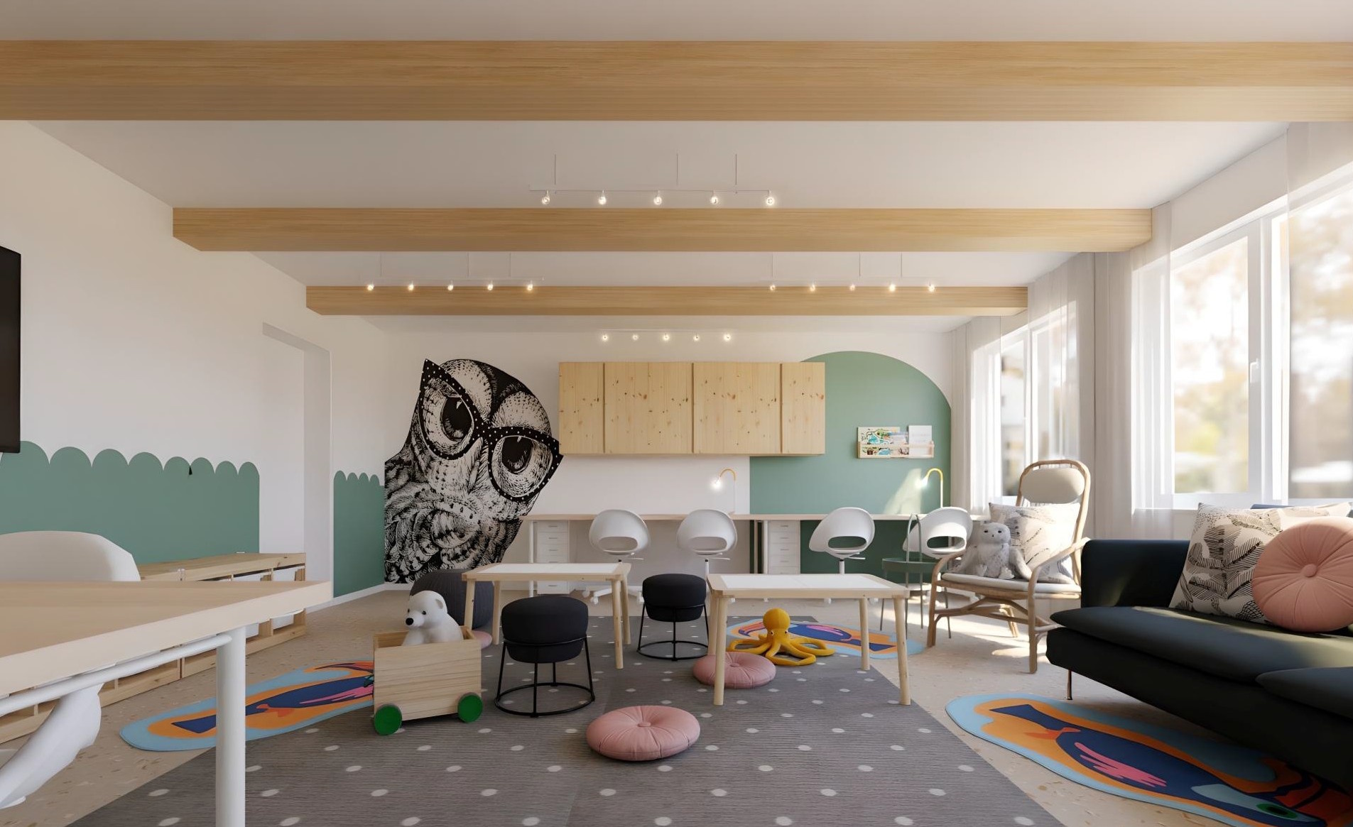 Wizualizacja wnętrza placówki