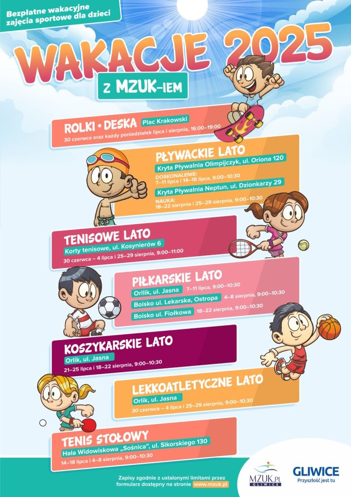 Plakat Wakacji z MZUK-iem