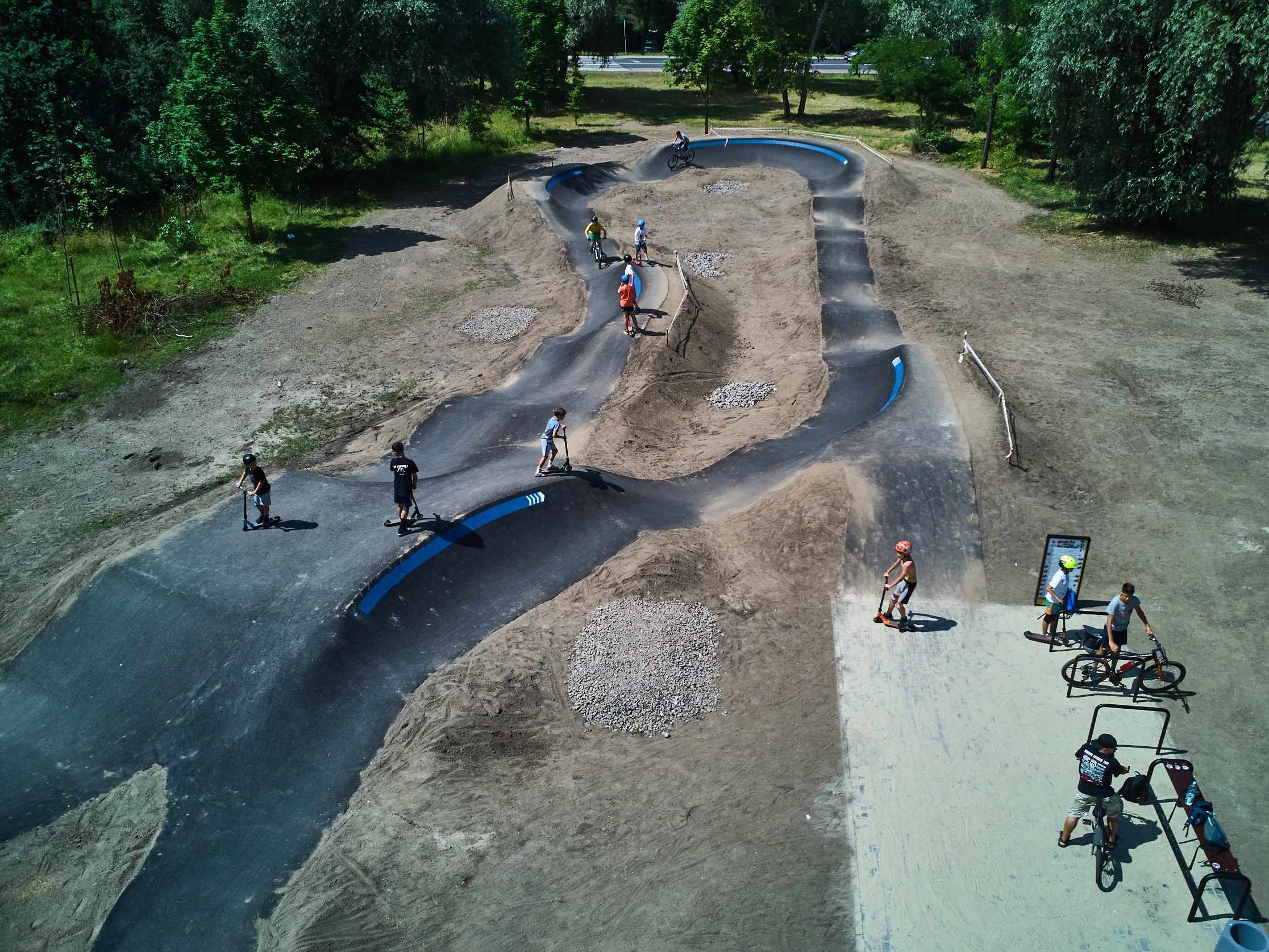 Nowy pumptrack z lotu ptaka