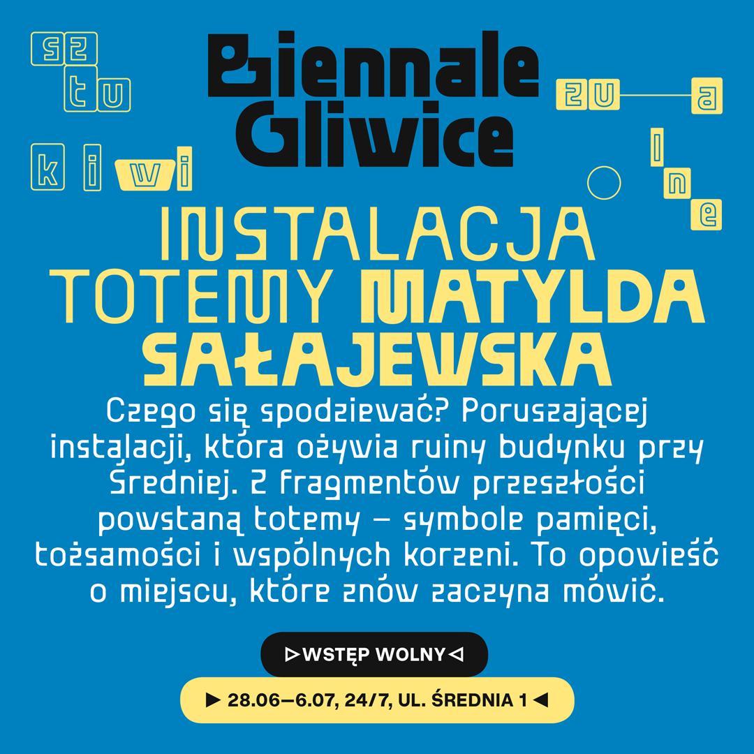Baner promujący instalację Matyldy Sałajewskiej