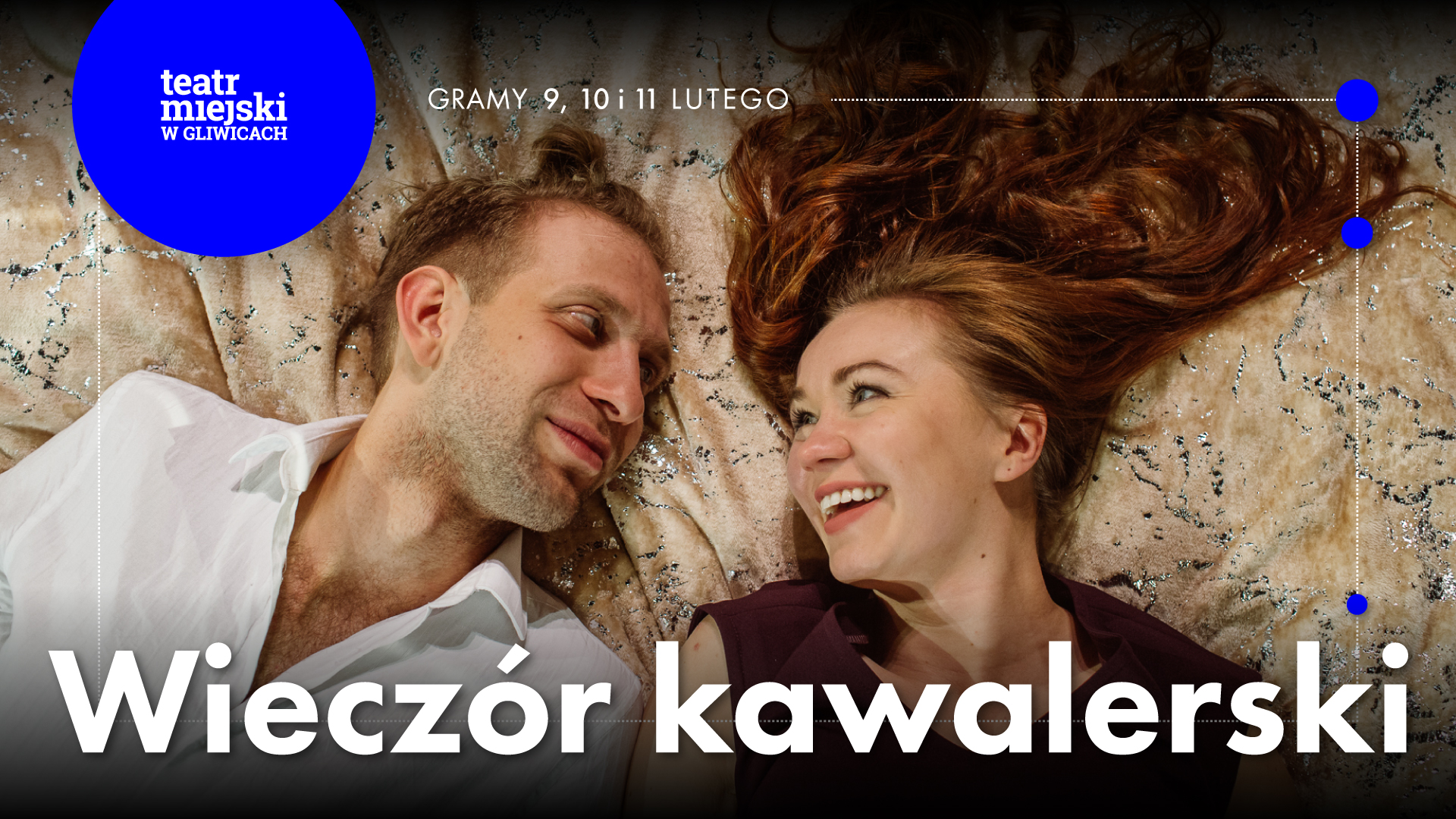 Baner promujący spektakl "Wieczór kawalerski"