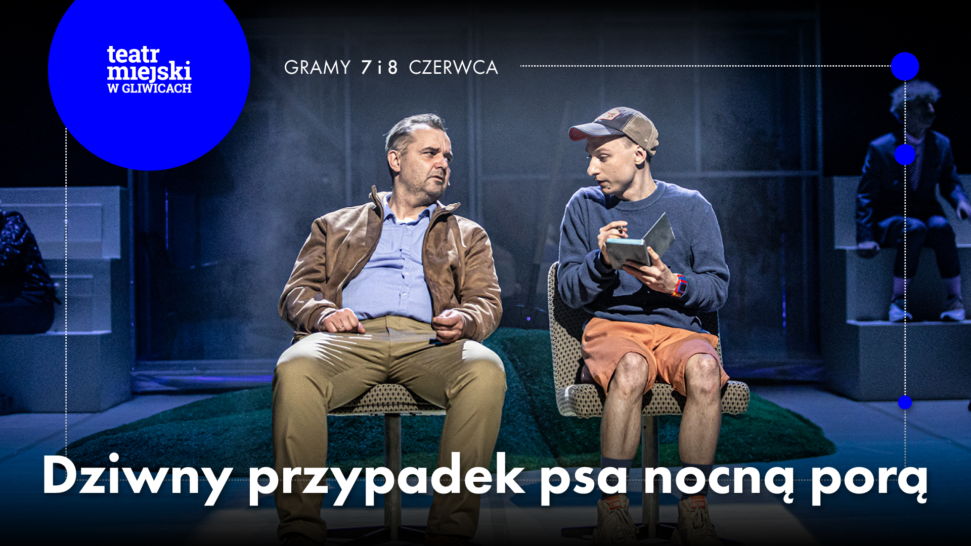 Baner promujący spektakl "Dziwny przypadek psa nocną porą"