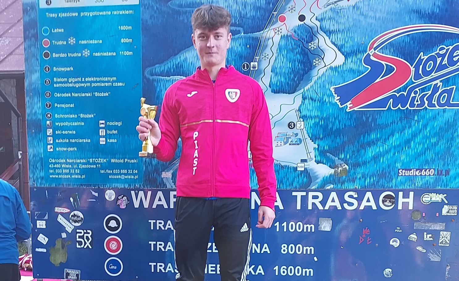 Seweryn Banachewicz na podium