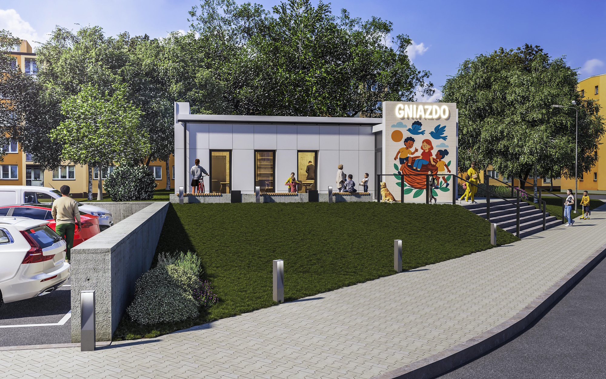 wizualizacja placówki z zewnątrz