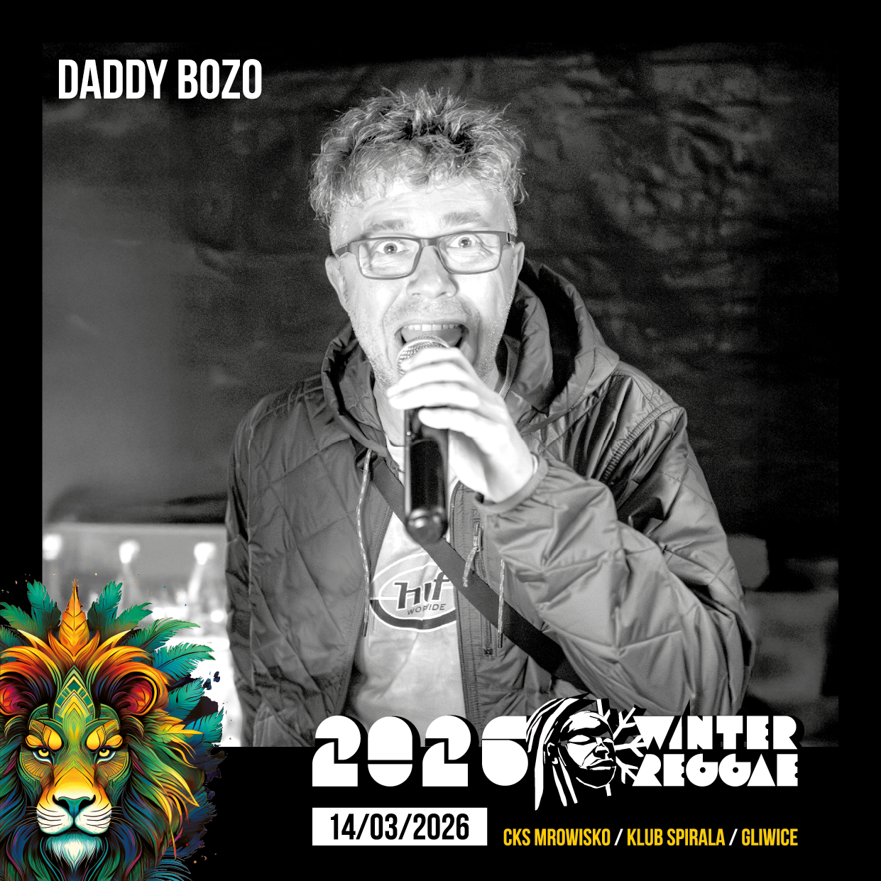 Baner ze zdjęciem wokalisty