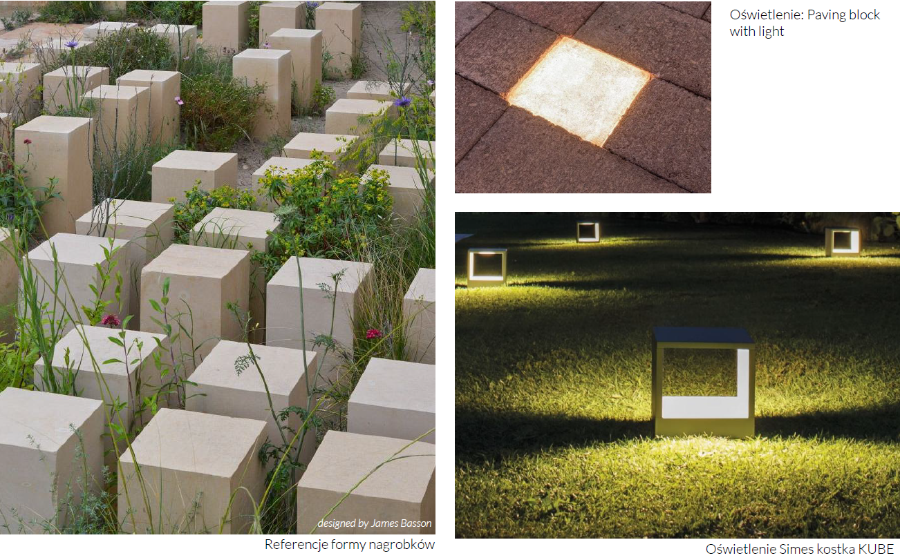 łąka kwietna z punktami świetlnymi na trawie