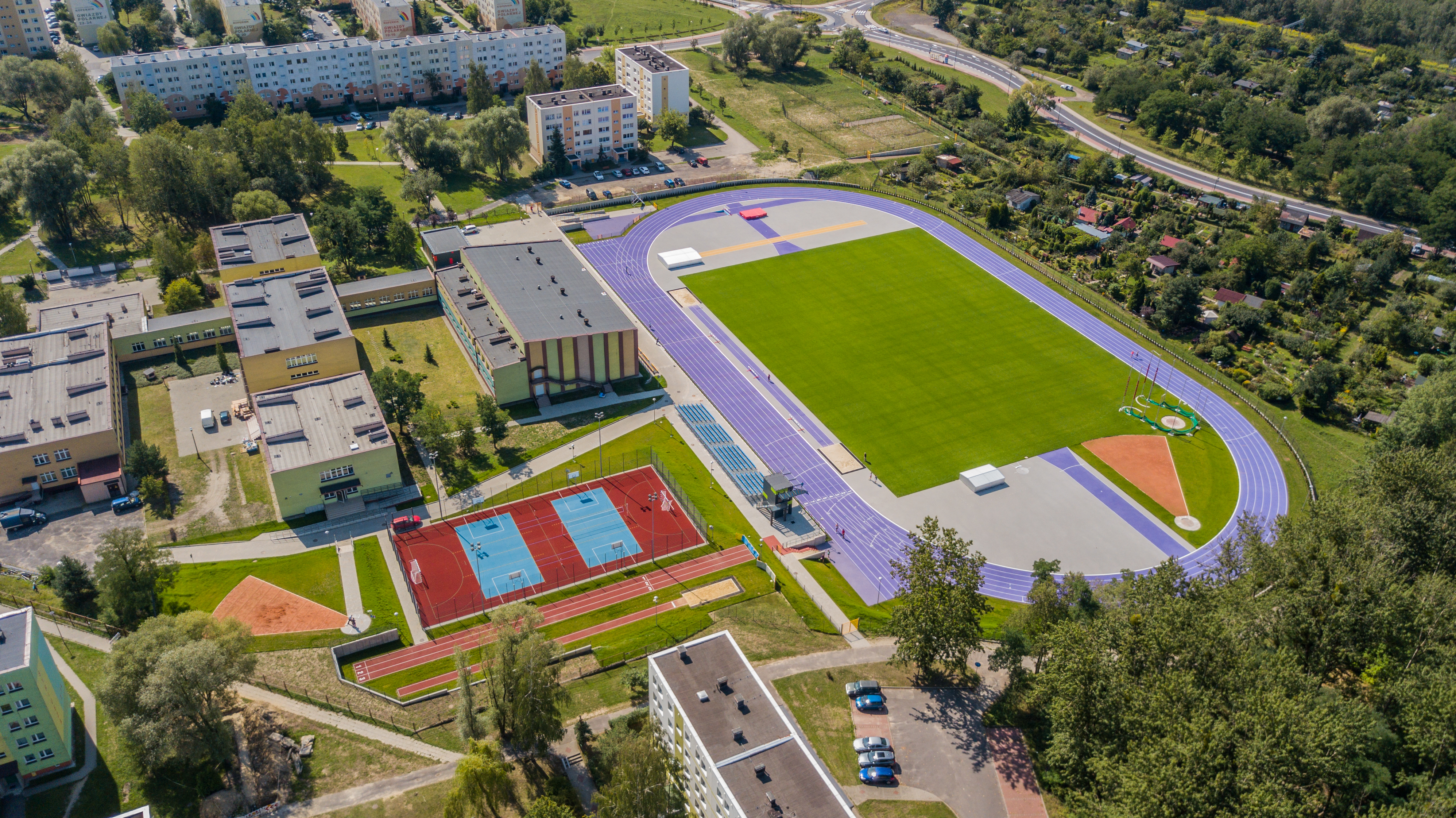 Arena Lekkoatletyczna im. E. Bieniasza z lotu ptaka