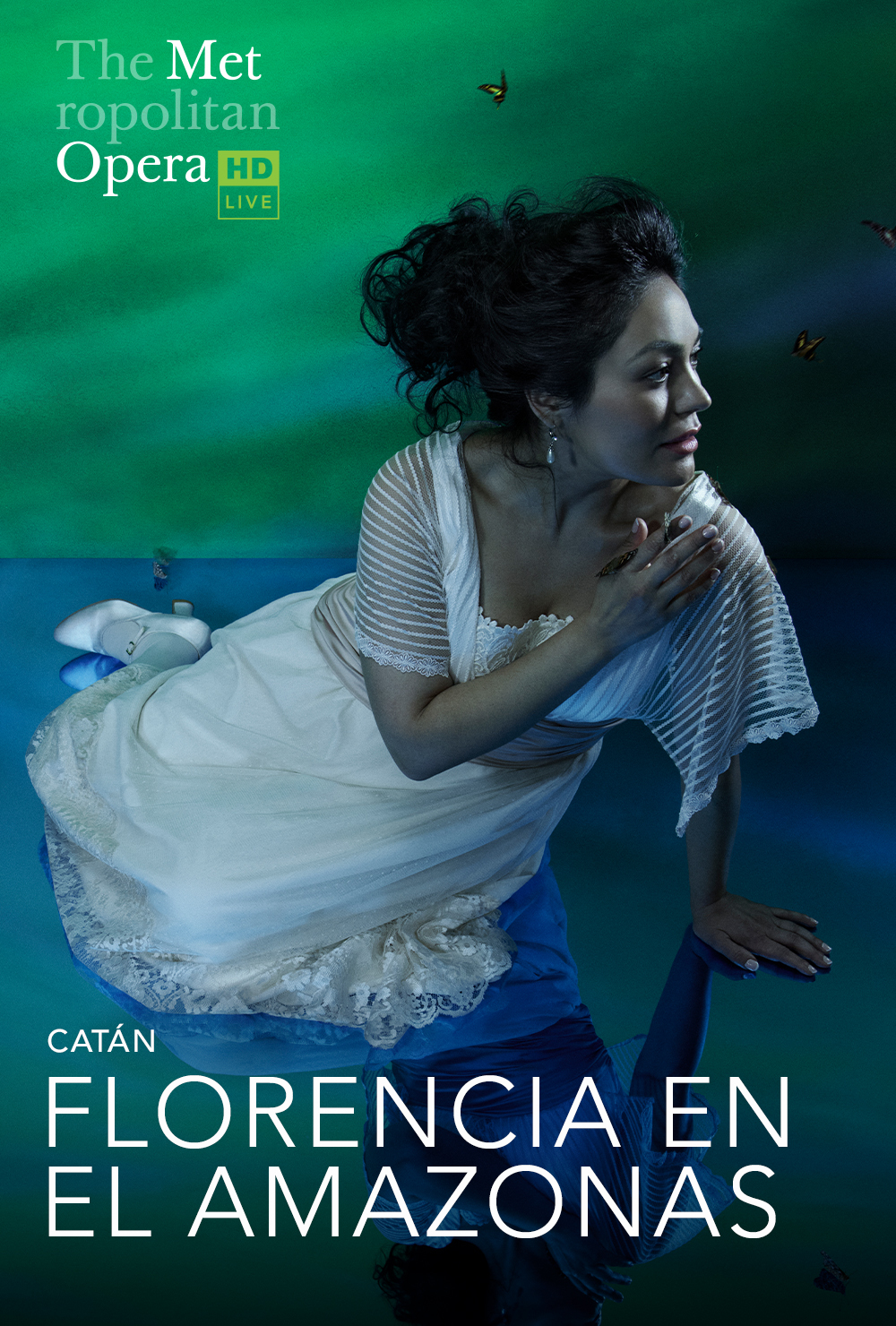 Plakat promujący operę „Florencia en el Amazonas”