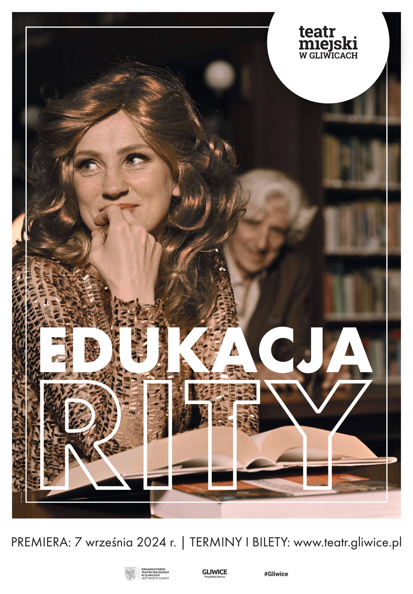 Plakat spektaklu "Edukacja Rity"