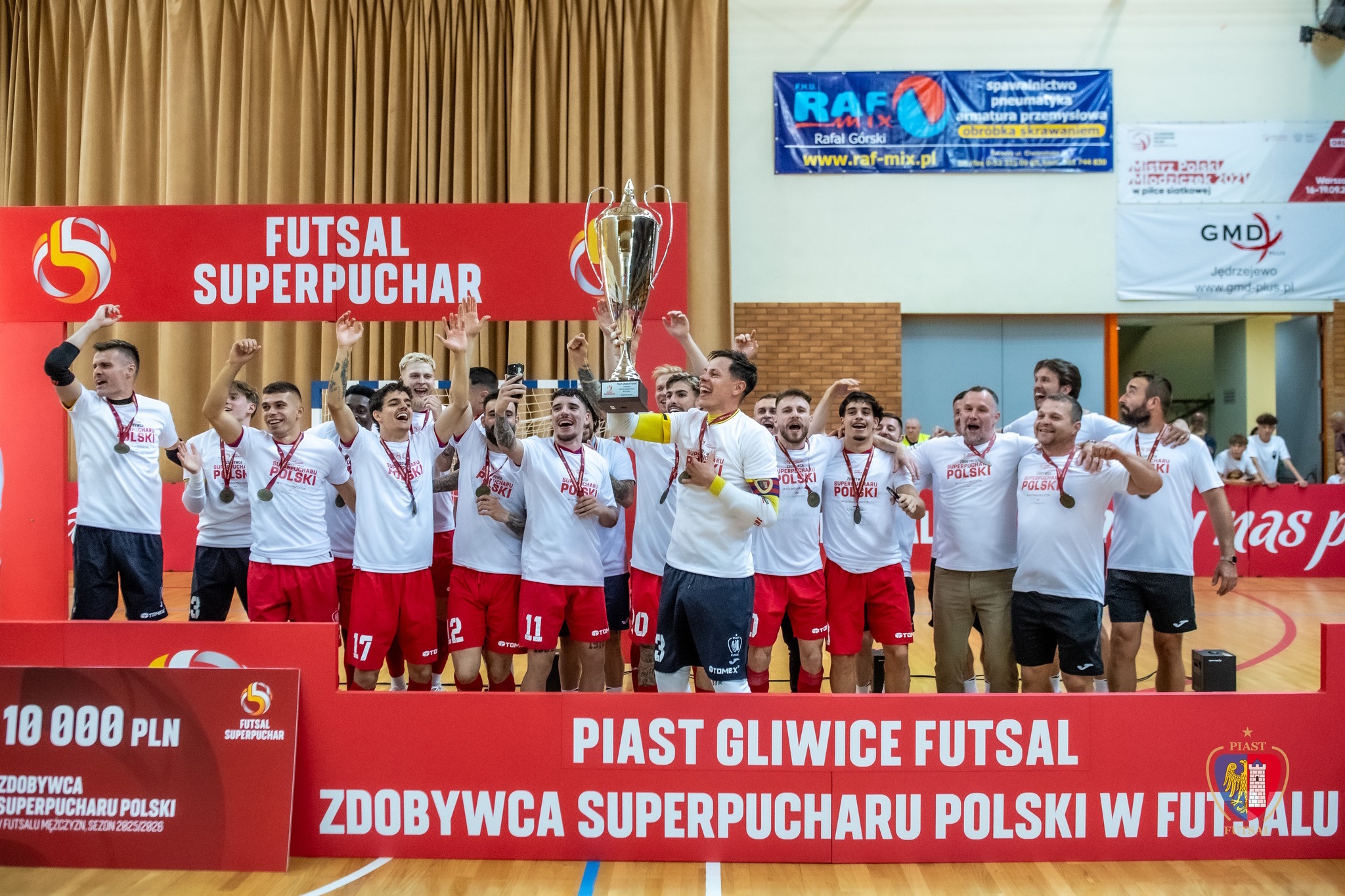 Piast Gliwice Futsal po zdobyciu Superpucharu Polski