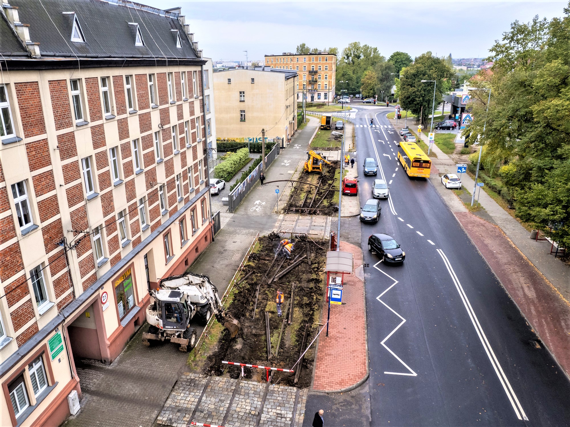 Panorama początku ul. Chorzowskiej 