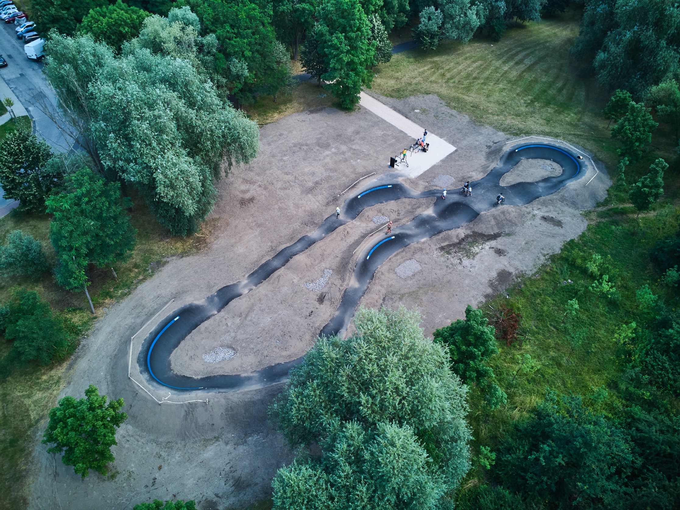 Nowy pumptrack z lotu ptaka