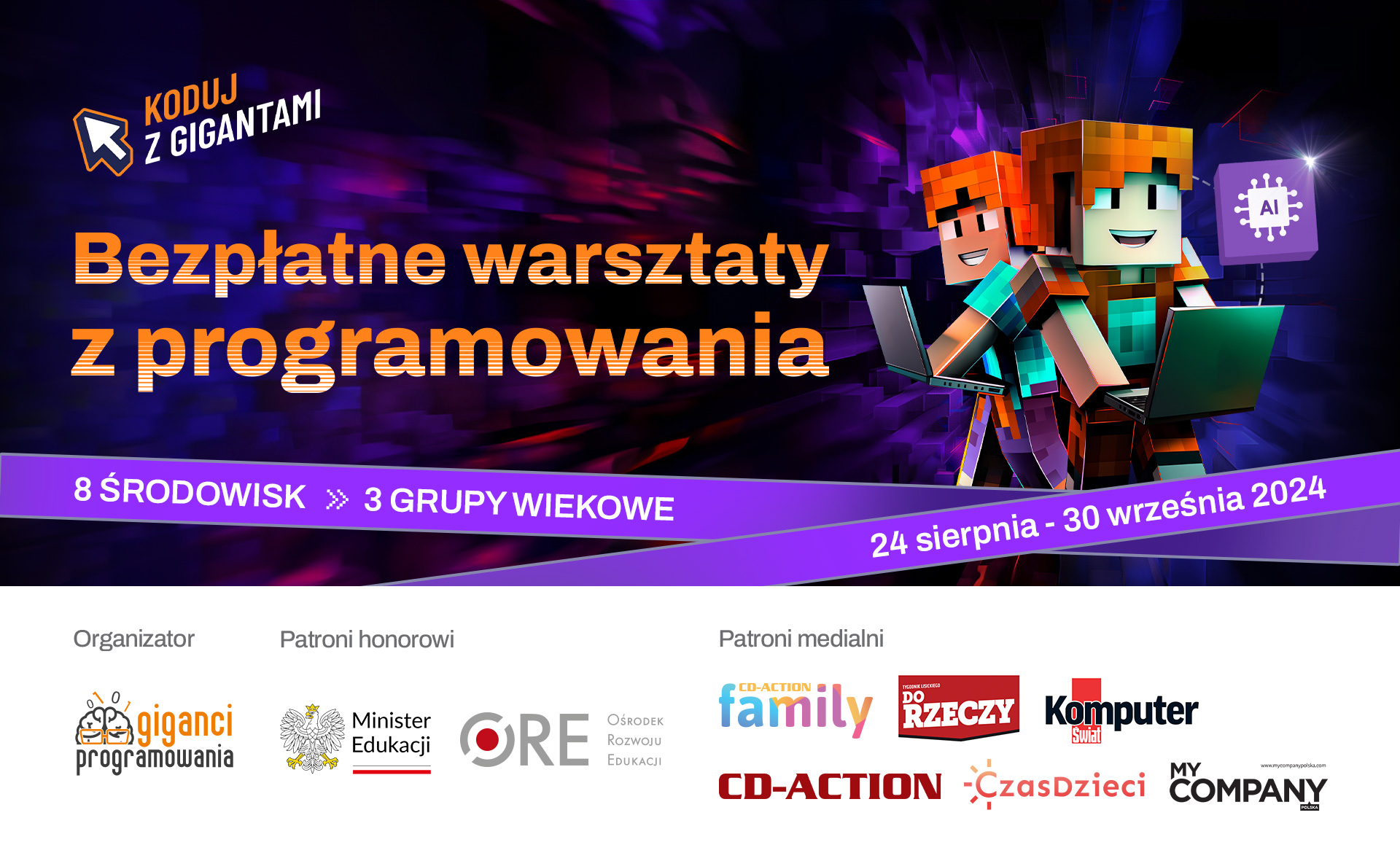 Baner promujący warsztaty