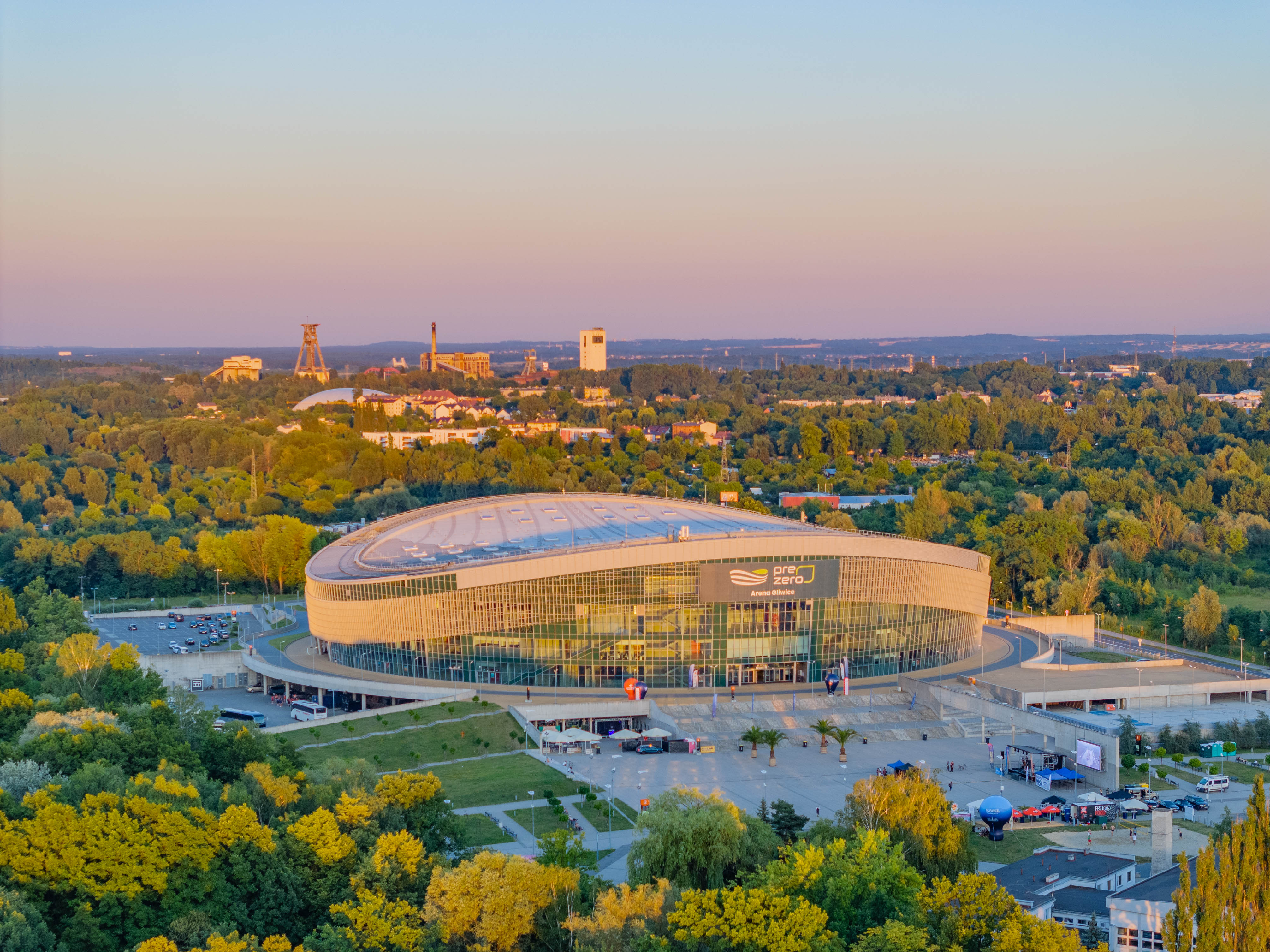 Zdjęcie hali PreZero Arena Gliwice z góry.