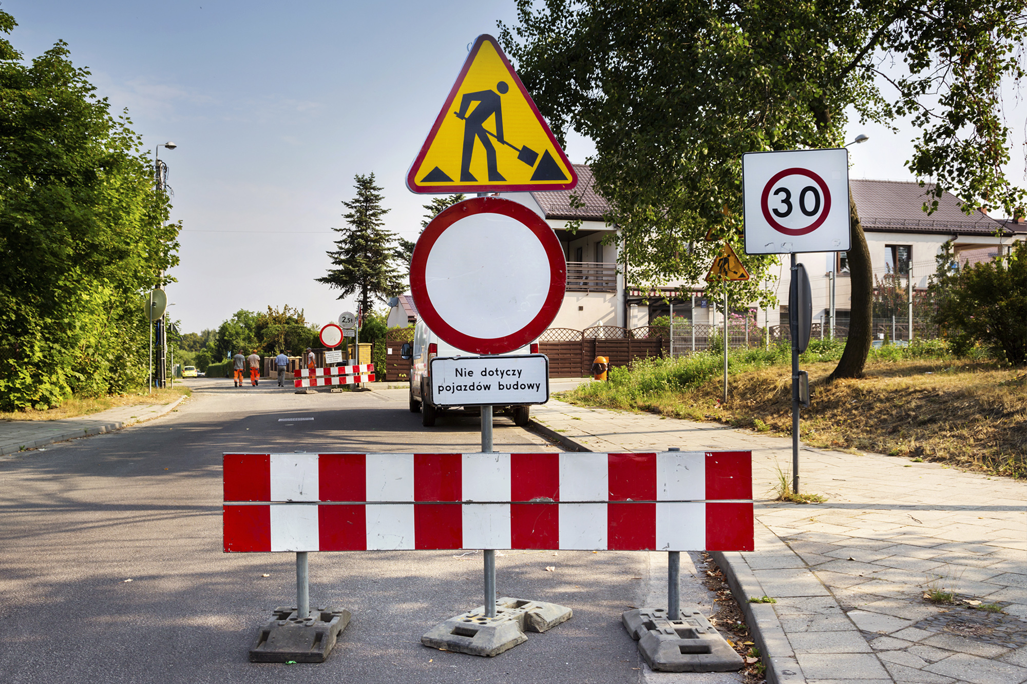 prace drogowe w jednej z gliwickich dzielnic