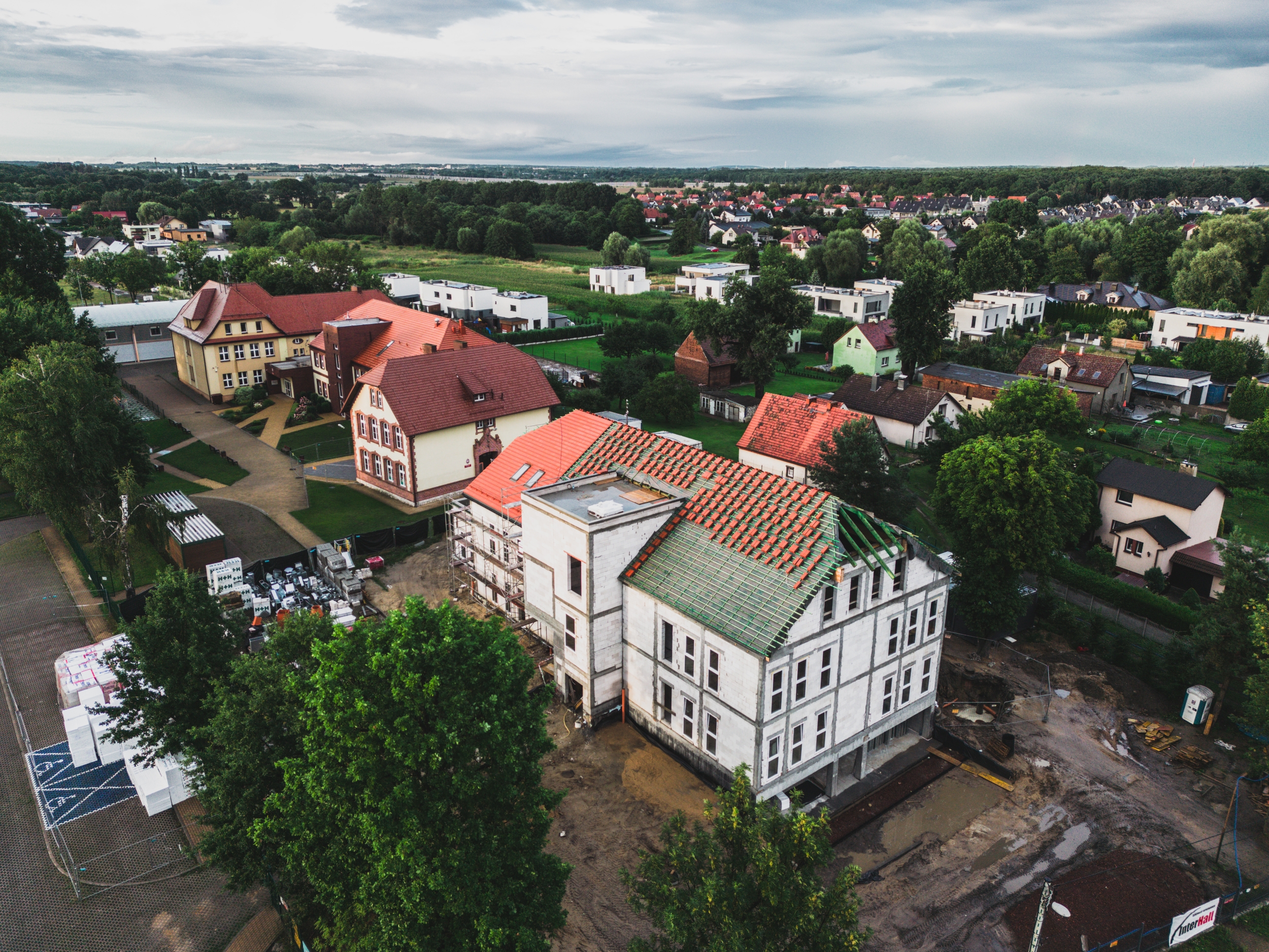 Przedszkole w Żernikach widziane z lotu ptaka