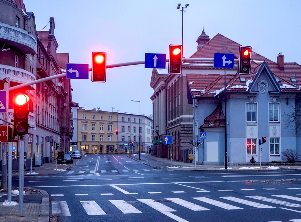 Zdjęcie skrzyzowania ulic Jagiellońskiej i Hlubka